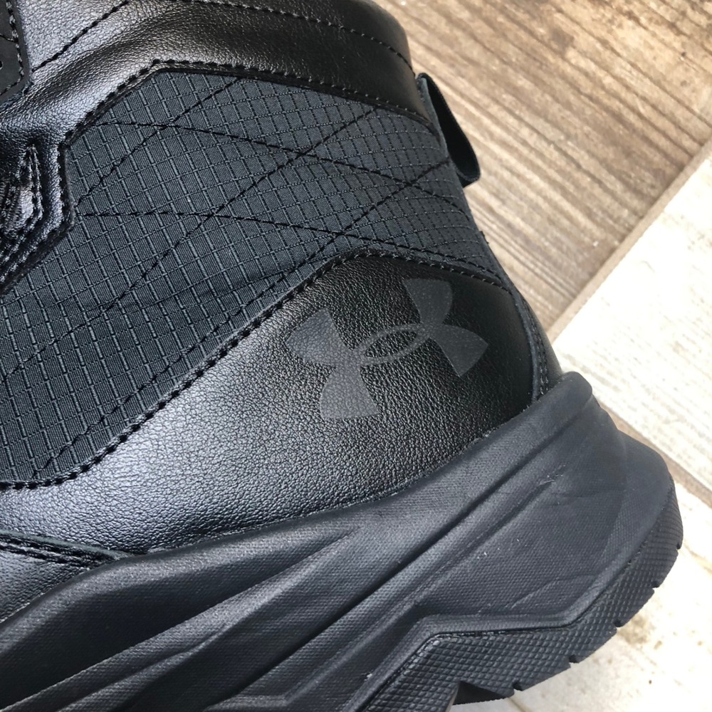 Under Armour Stellar G2 Tactical Boots Mens 12.5 US Black Leather 3025578-001 - Picture 10 of 16
